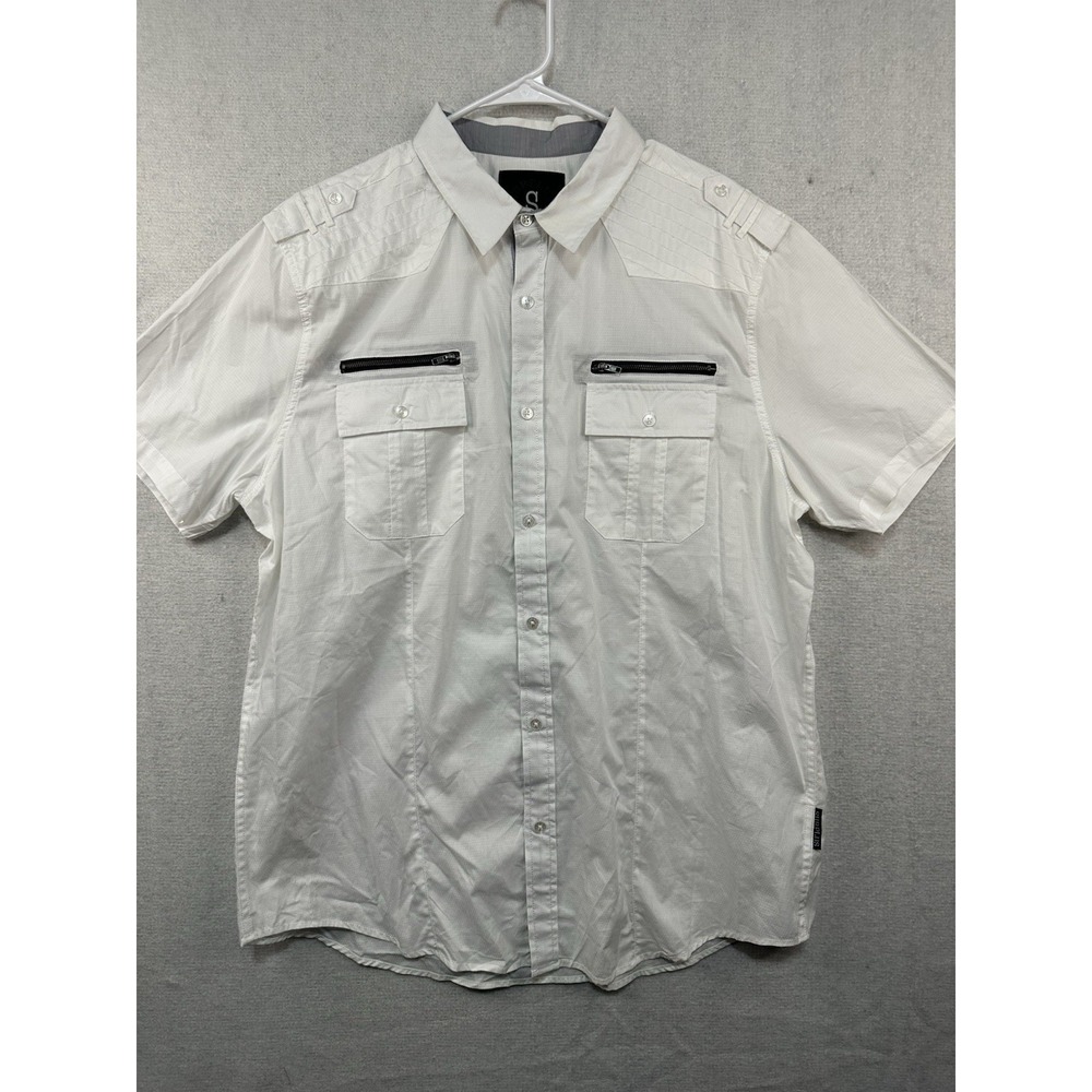 Surplus Custom Co Men's Button Up White XXL Short Sleeve Military Uniform